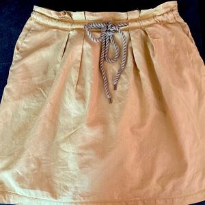 LOFT Plus Gold Paperbag Waist Skirt in Size 14